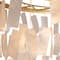 Hello Honey® Marina Small Round Gold Metal & Natural Capiz Chandelier Style Pendant Ceiling Light